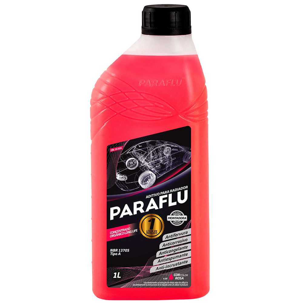 Aditivo Radiador 1 Litro Orgânico Rosa Concentrado Paraflu 3010