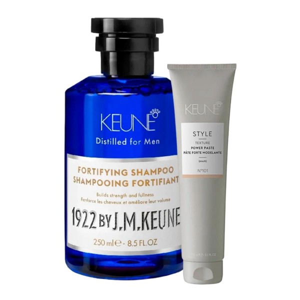 Kit Keune 1922 Fortifying Shampoo 250ml, Pasta Modeladora 150ml