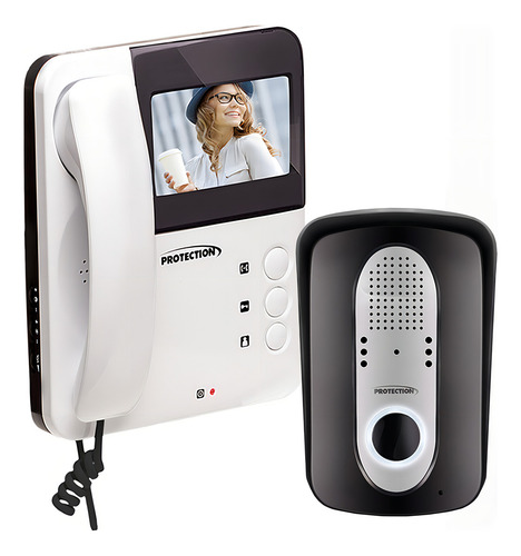 Vídeo Porteiro Protection PT3000 Color Tela LCD 4