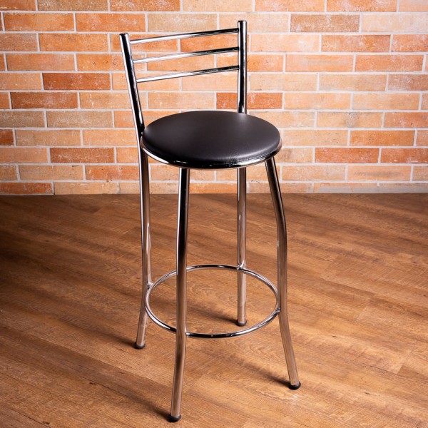 Encontraproduto.com.br - Banqueta Napoles 70cm com assento preto Metal Show