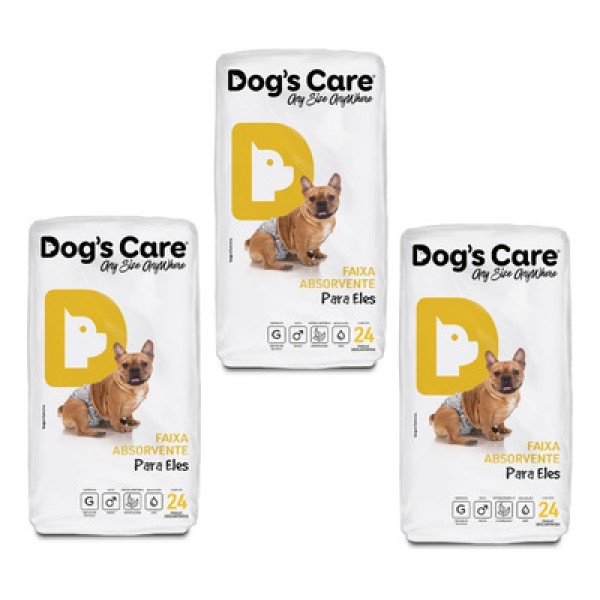 Encontraproduto.com.br - Fralda Higiênica para Machos Dogs Care 24 Unidades