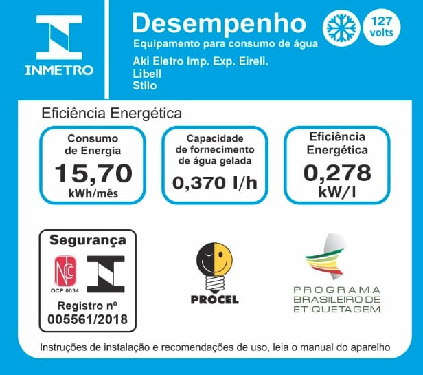 Encontraproduto.com.br - Bebedouro de Mesa Stilo Hermético Libell Branco 127V