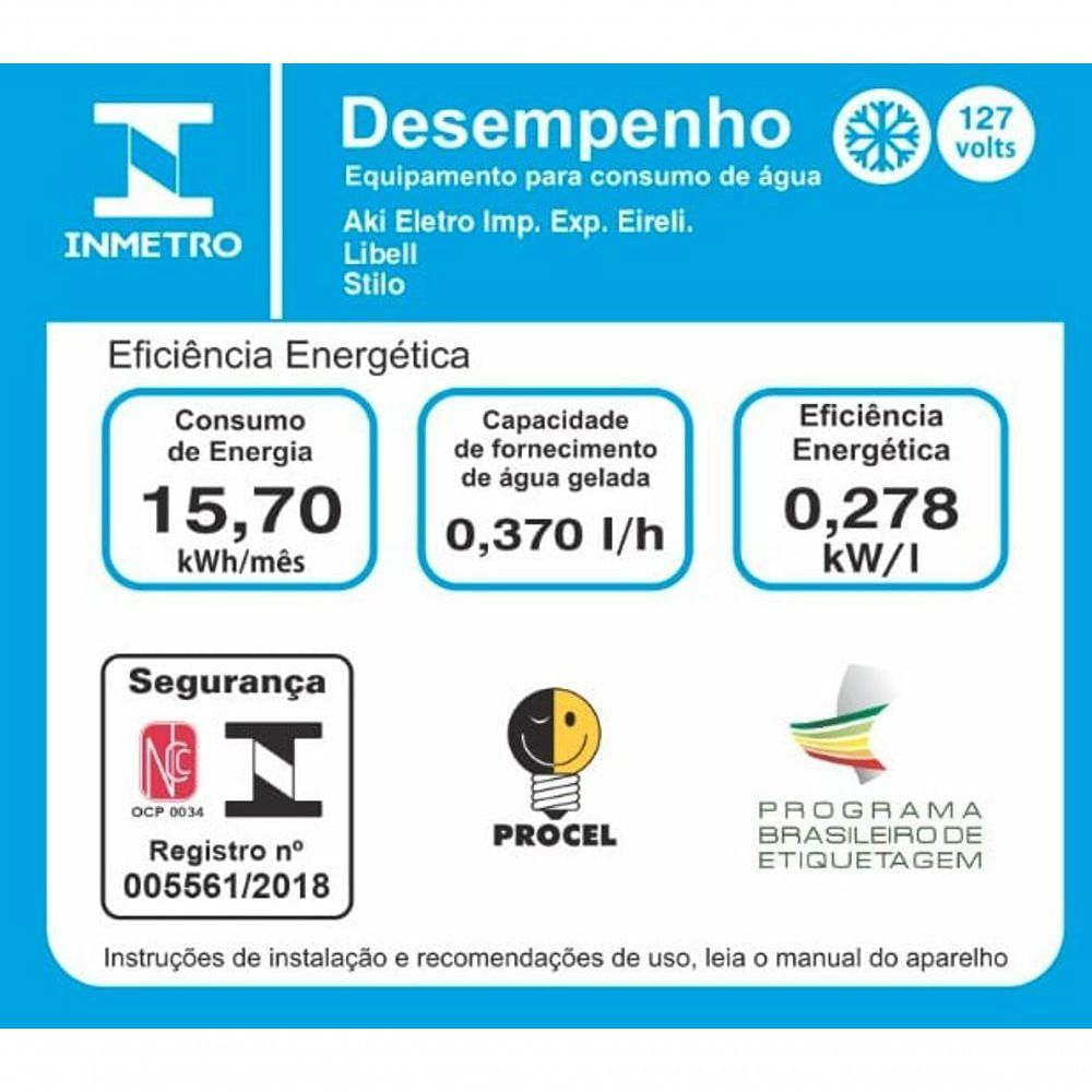Encontraproduto.com.br - Bebedouro de Mesa Stilo Hermético Libell Branco 127V