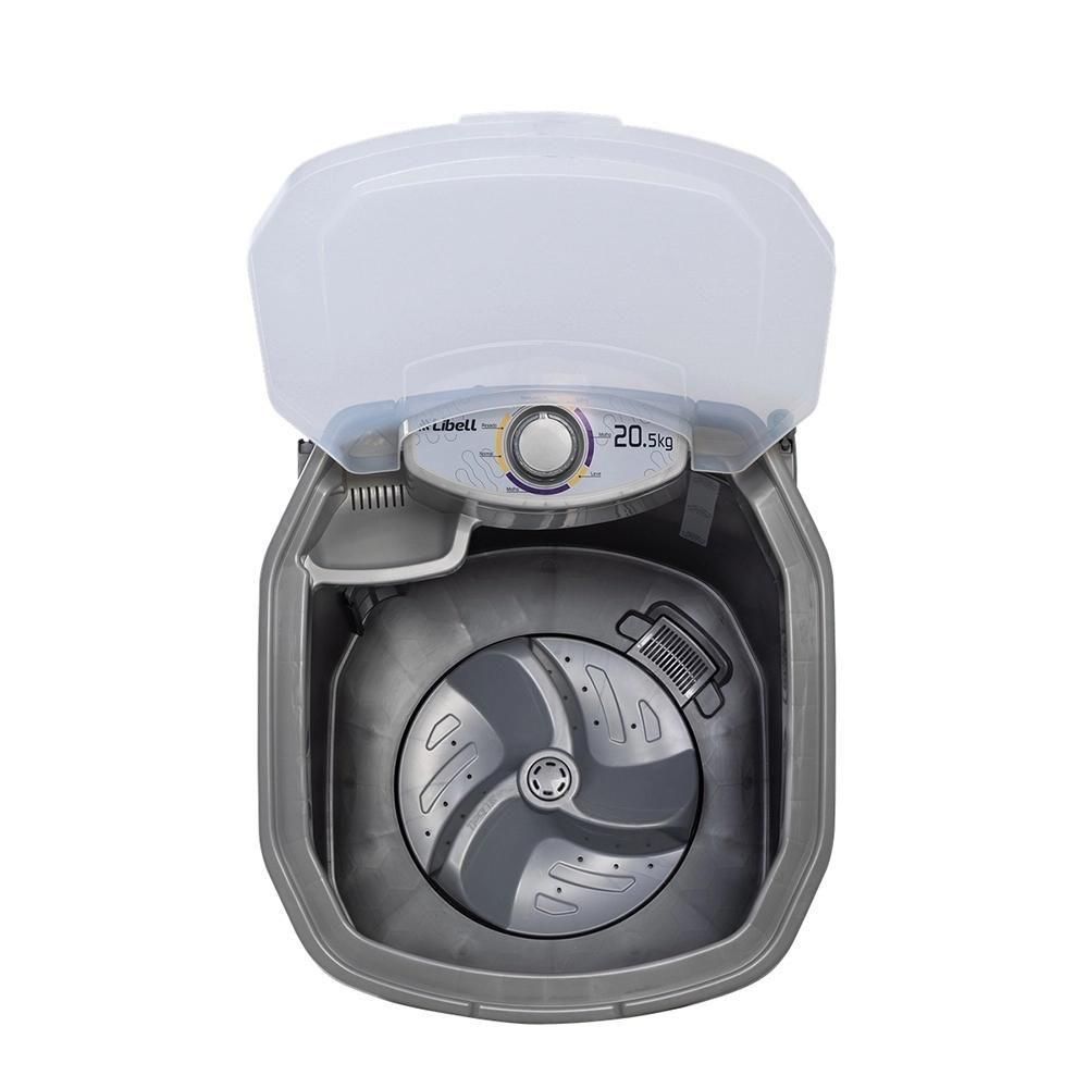 Encontraproduto.com.br - Tanquinho Libell 20,5Kg Com Lavagem Por Turbilhonamento Prata 110V