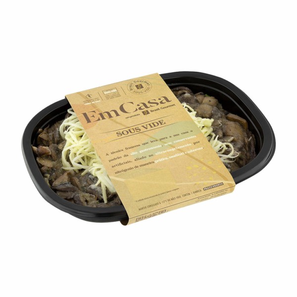Encontraproduto.com.br - Espaguete De Pupunha Ao Pesto, Brocólis E Frango Desfiado Com Açafrão Em Casa 400 G