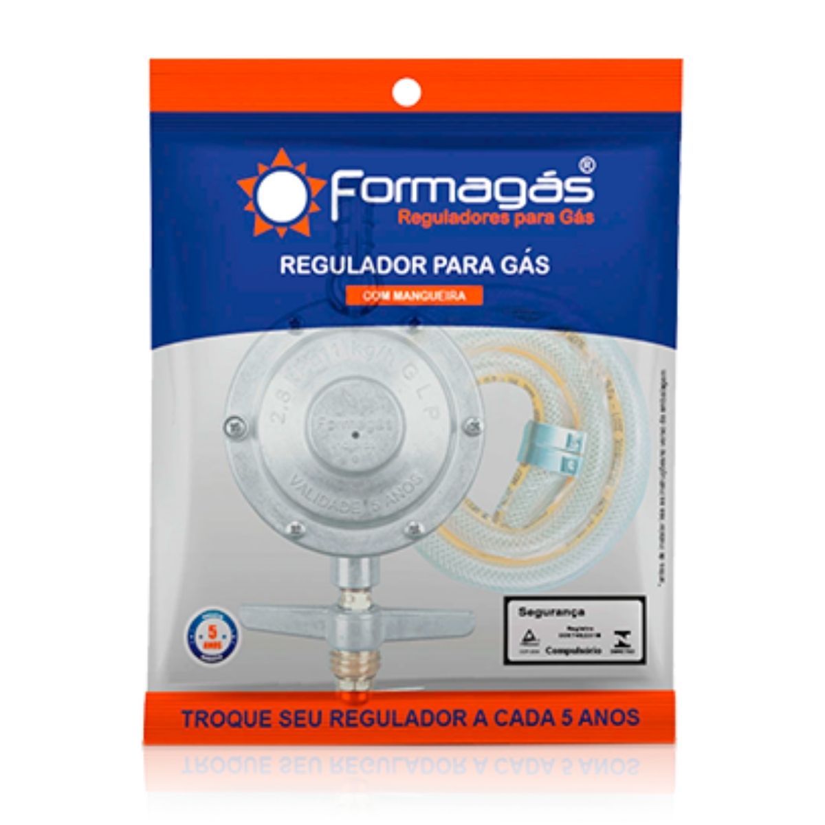 Encontraproduto.com.br - Regulador P13 Bico Mamadeira 1Kg/h com Mangueira 0,8m Formagás