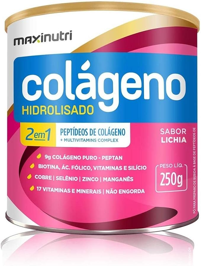 Encontraproduto.com.br - Suplemento em pó Maxinutri  Colágeno Hidrolisado 2 em 1 Verisol colágeno Colágeno Hidrolisado 2 em 1 Verisol sabor  natural em lata de 250g