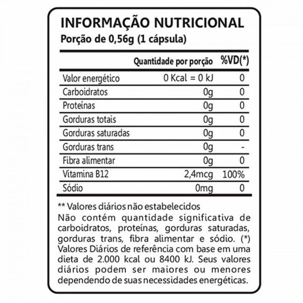 Encontraproduto.com.br - Vitaminas B12 Maxinutri com 60 Cápsulas