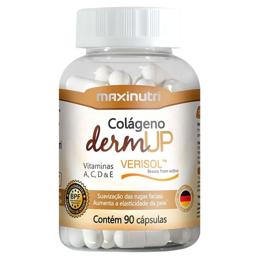 Encontraproduto.com.br - Colágeno Dermup Verisol Vitam A-c-d-e 90 Cáps Loja Maxinutri Sabor Sem Sabor