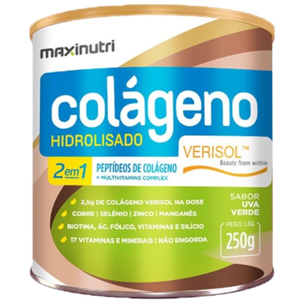Encontraproduto.com.br - Colágeno Hidrolisado Verisol 2x1 Uva Verde - 250g - Maxinutri