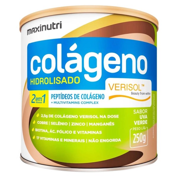 Encontraproduto.com.br - Colágeno Hidrolisado Verisol 2x1 Uva Verde - 250g - Maxinutri