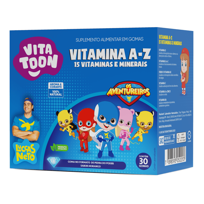 Encontraproduto.com.br - Vitatoon Vitamina A-z Com 30 Gomas Morango