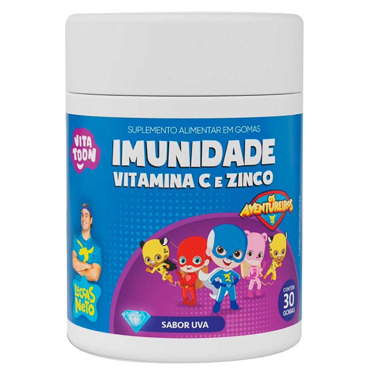 Encontraproduto.com.br - Vitatoon Imunidade + Vitamina C + Zinco Com 30 Gomas Uva