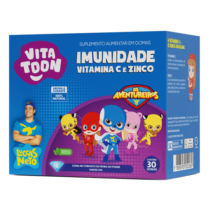 Encontraproduto.com.br - Vitatoon Imunidade + Vitamina C + Zinco Com 30 Gomas Uva