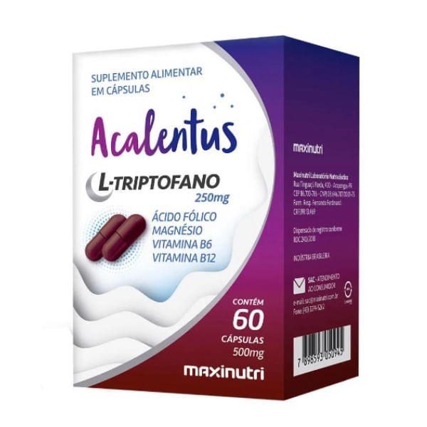Encontraproduto.com.br - Melatonina Com L Triptofano Vitaminas B6 B9 B12 60cps