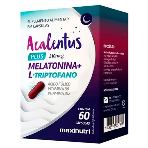 Encontraproduto.com.br - Melatonina Com L Triptofano Vitaminas B6 B9 B12 60cps