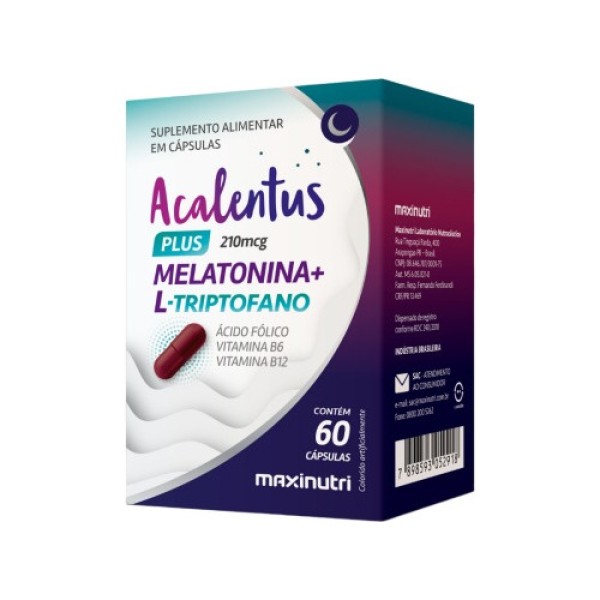 Encontraproduto.com.br - Melatonina Com L Triptofano Vitaminas B6 B9 B12 60cps
