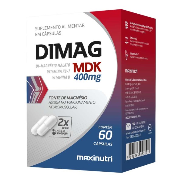 Encontraproduto.com.br - Suplemento Vitamínico Dimag Mdk 60 Cápsulas