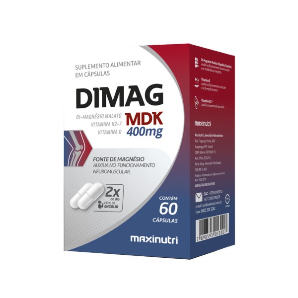 Encontraproduto.com.br - Suplemento Vitamínico Dimag Mdk 60 Cápsulas