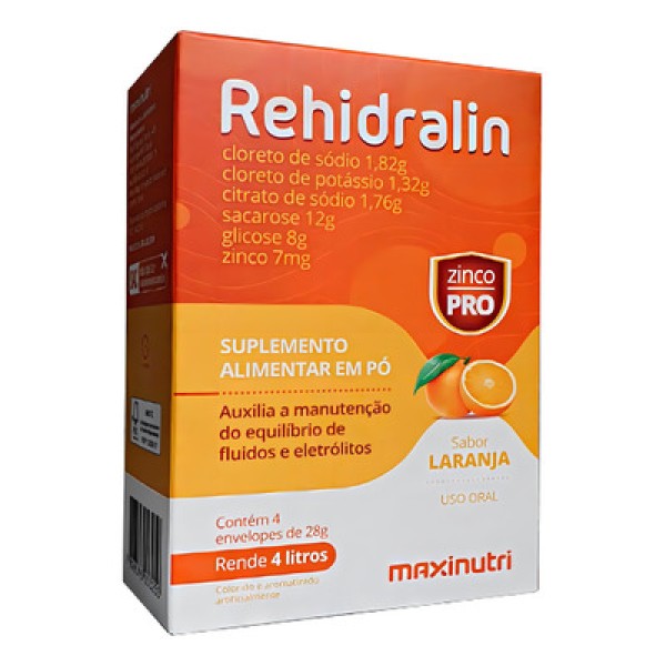Encontraproduto.com.br - Rehidralin Po Laranja 28g 4env