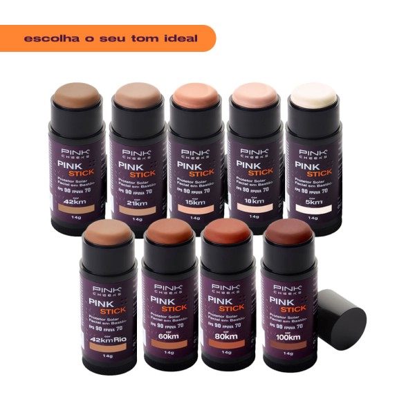 Encontraproduto.com.br - Protetor Solar Facial com Cor Pink Cheeks Pink Stick FPS 90 FPUVA 70 42Km Rio 14 g