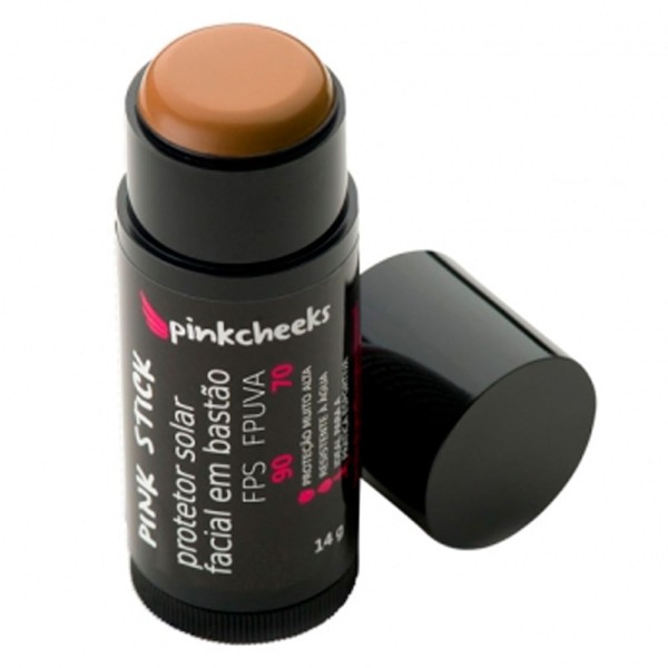 Encontraproduto.com.br - Protetor Solar Facial com Cor Pink Cheeks Pink Stick FPS 90 FPUVA 70 42Km Rio 14 g