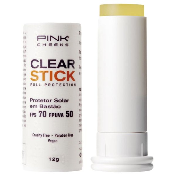 Encontraproduto.com.br - Protetor Solar Transparente FPS70 Pink Cheeks – Clear Stick
