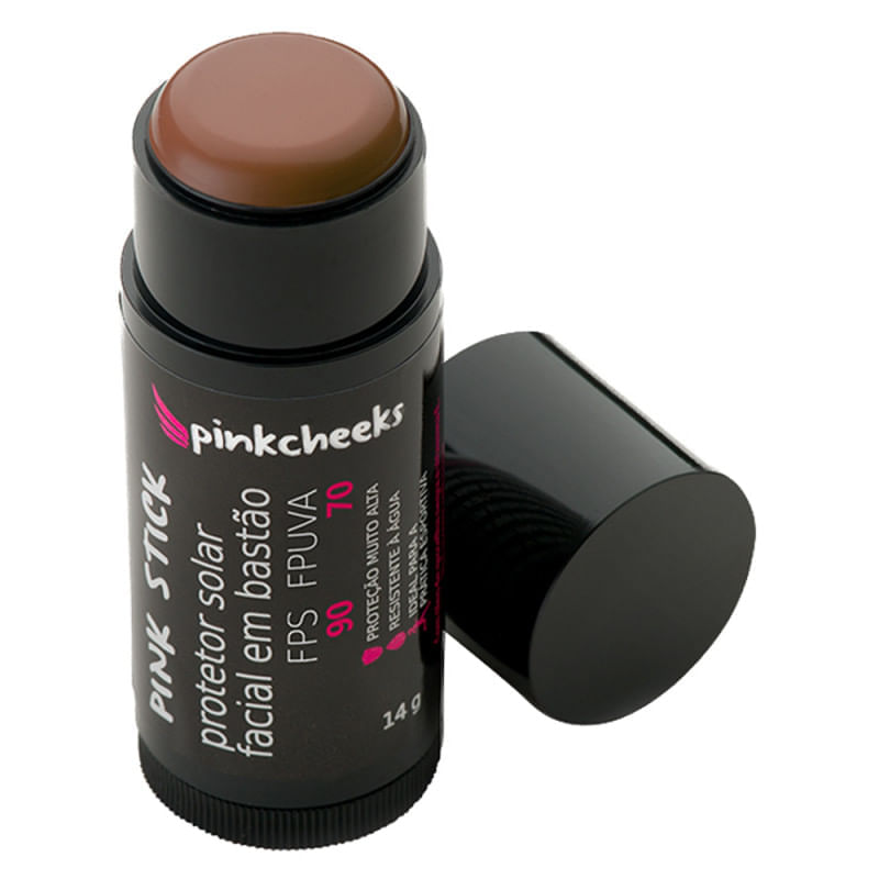 Encontraproduto.com.br - Protetor Solar Facial com Cor Pink Cheeks Pink Stick FPS 90 FPUVA 70 60Km Ultra 14 g