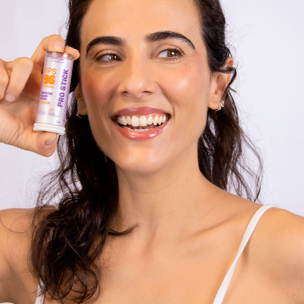 Encontraproduto.com.br - Protetor Solar Facial Pink Cheeks Pro Stick FPS 96 fpuva 43 Pro20 14g