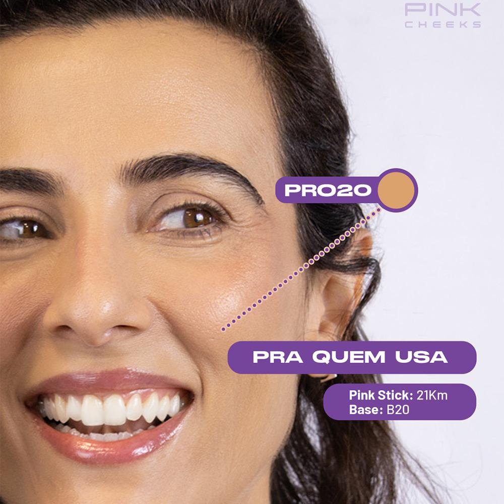 Encontraproduto.com.br - Protetor Solar Facial Pink Cheeks Pro Stick FPS 96 fpuva 43 Pro20 14g