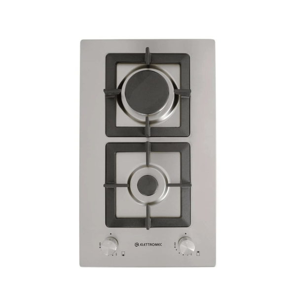 Cooktop a Gás Elettromec Quadratto 2Q Inox Bivolt DG-2Q-30-XQ-3ZEA