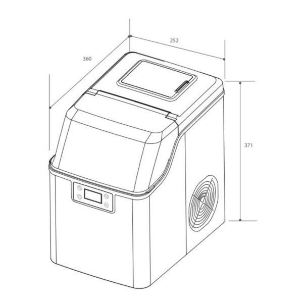 Encontraproduto.com.br - Máquina Gelo Invita 20Kg Preto 110V I-IM-FS-20-PT-1HIA