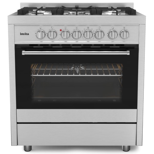 Fogão de Piso Invita 5Q 75cm Inox 220V I-FGE-5Q-75-XX-2GMA