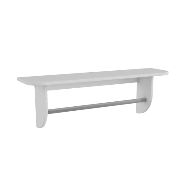 Encontraproduto.com.br - Prateleira com Suporte em MDF Peroba - Branco