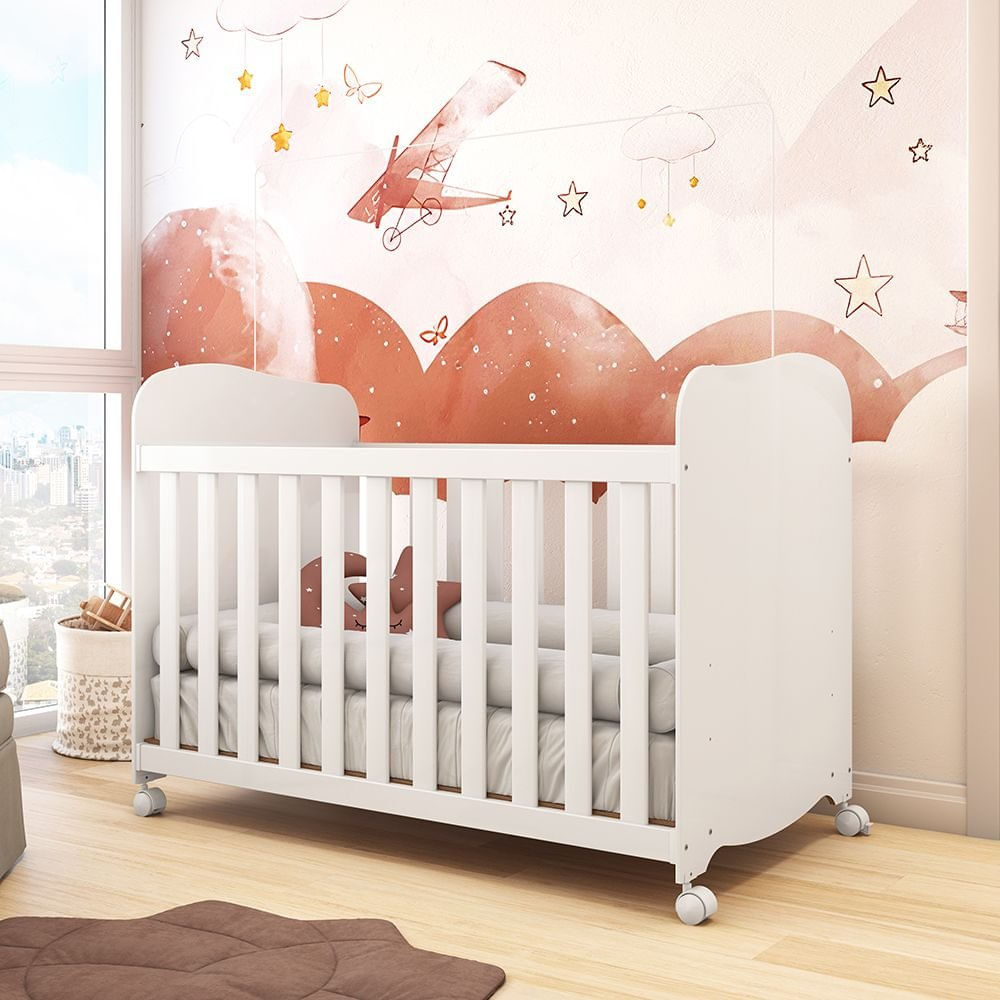 Encontraproduto.com.br - Quarto de Bebê Berço Livreiro e Mini Cama Montessoriana Uli Móveis Peroba