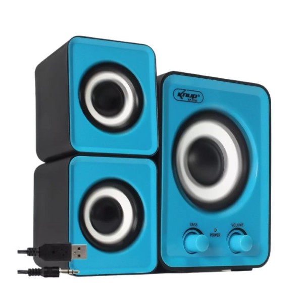 Encontraproduto.com.br - Caixa de Som Portatil 2.1 com Subwoofer USB P2 PC TV Celular Notebook 12W Rms
