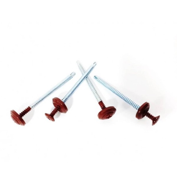 Encontraproduto.com.br - Parafuso para Telha com 18 peças Vermelho/Marrom Onduline
