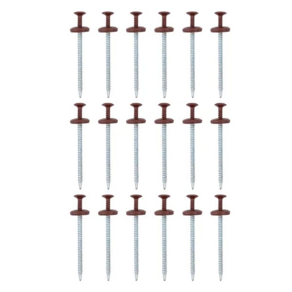Encontraproduto.com.br - Parafuso para Telha com 18 peças Vermelho/Marrom Onduline