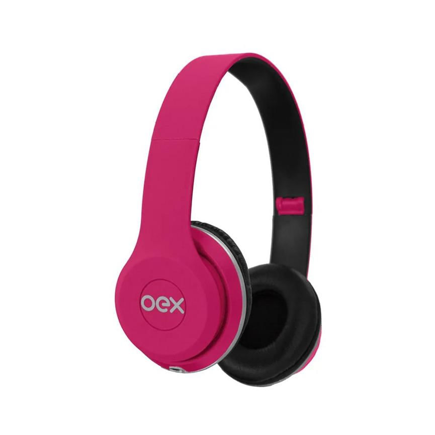 Encontraproduto.com.br - Fone De Ouvido Com Microfone Oex Style Hp103 - Rosa