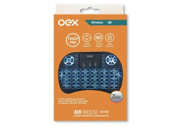 Encontraproduto.com.br - Teclado Air Mouse Ck-103 Sem Fio Oex - Preto