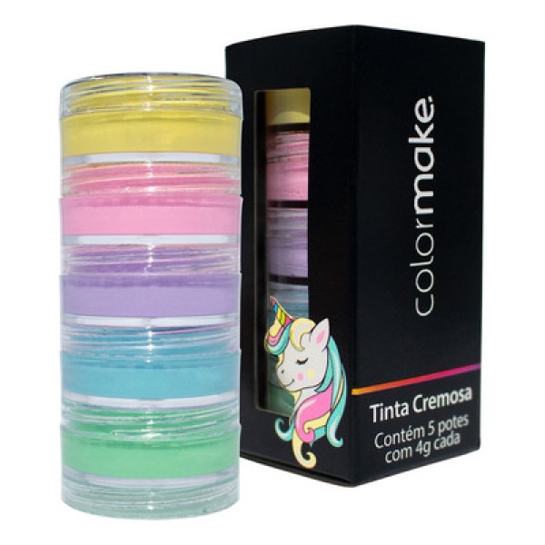 Tintura Cremosa Color Make Com 5 Cores Unicórnio