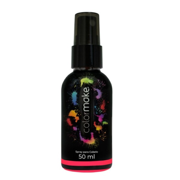 Encontraproduto.com.br - Spray Para Cabelo Pink Neon Colormake 50ml