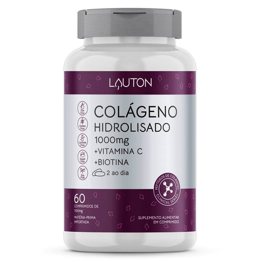 Colágeno Hidrolisado Lauton Nutrition 1000mg 60 Comprimidos