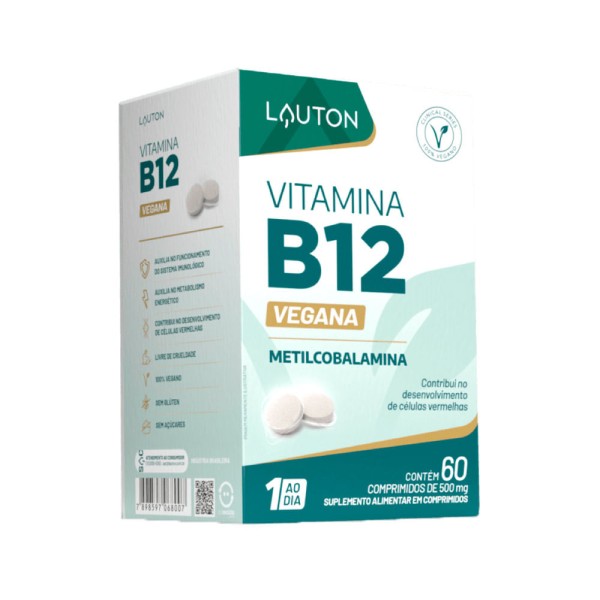 Encontraproduto.com.br - Vitamina b12 (9,94mcg) 60 Cápsulas - Lauton Nutrition