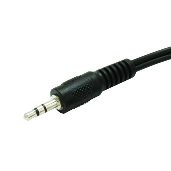 Encontraproduto.com.br - Cabo de Audio C-042 EVUS P2 + P2 PLUG 3.5MM Stereo C-042 Niquel 1M Preto