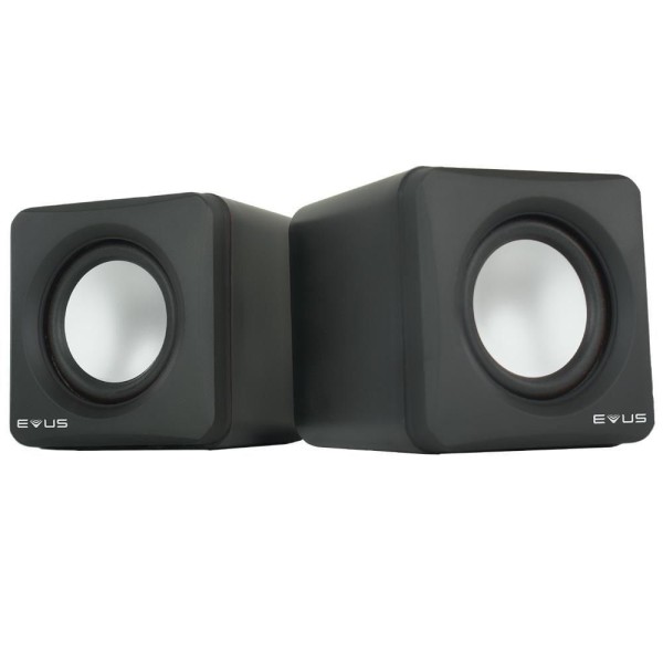 Encontraproduto.com.br - Caixa de Som 2.0 EVUS Cube D-02A P2 3W