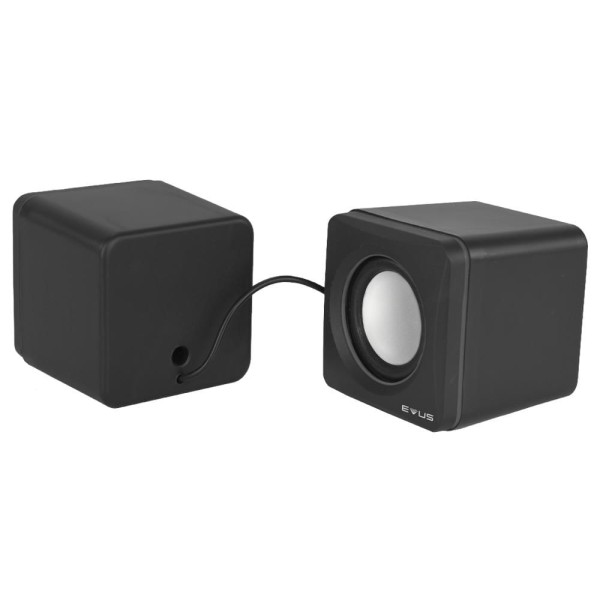 Encontraproduto.com.br - Caixa de Som 2.0 EVUS Cube D-02A P2 3W