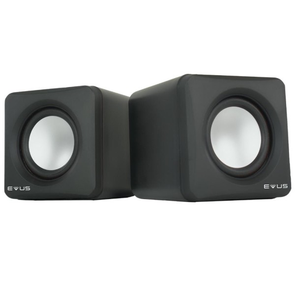 Encontraproduto.com.br - Caixa de Som 2.0 EVUS Cube D-02A P2 3W