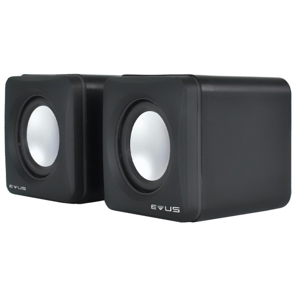 Encontraproduto.com.br - Caixa de Som 2.0 EVUS Cube D-02A P2 3W