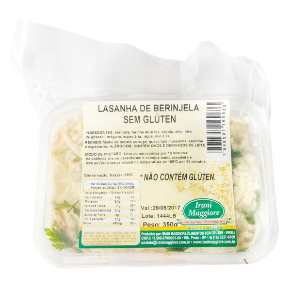 Encontraproduto.com.br - Lasanha Berinjela Maggiori 350g Sem Gluten